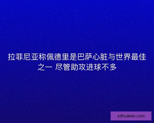 拉菲尼亚称佩德里是巴萨心脏与世界最佳之一 尽管助攻进球不多